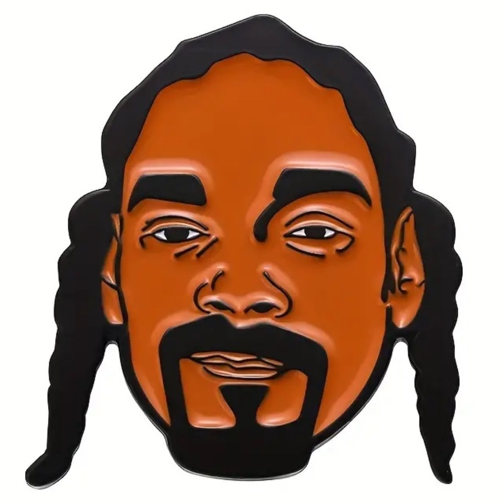 SNOOP DOGG ‘BRAIDED PIGTAILS’ OIL DRIPPED ENAMEL PIN LAPEL PIN BROOCH NWT